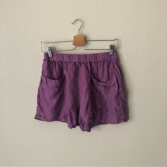 Zara Soft Pullon Pocket Shorts in Purple Size Large - Picture 1 of 7